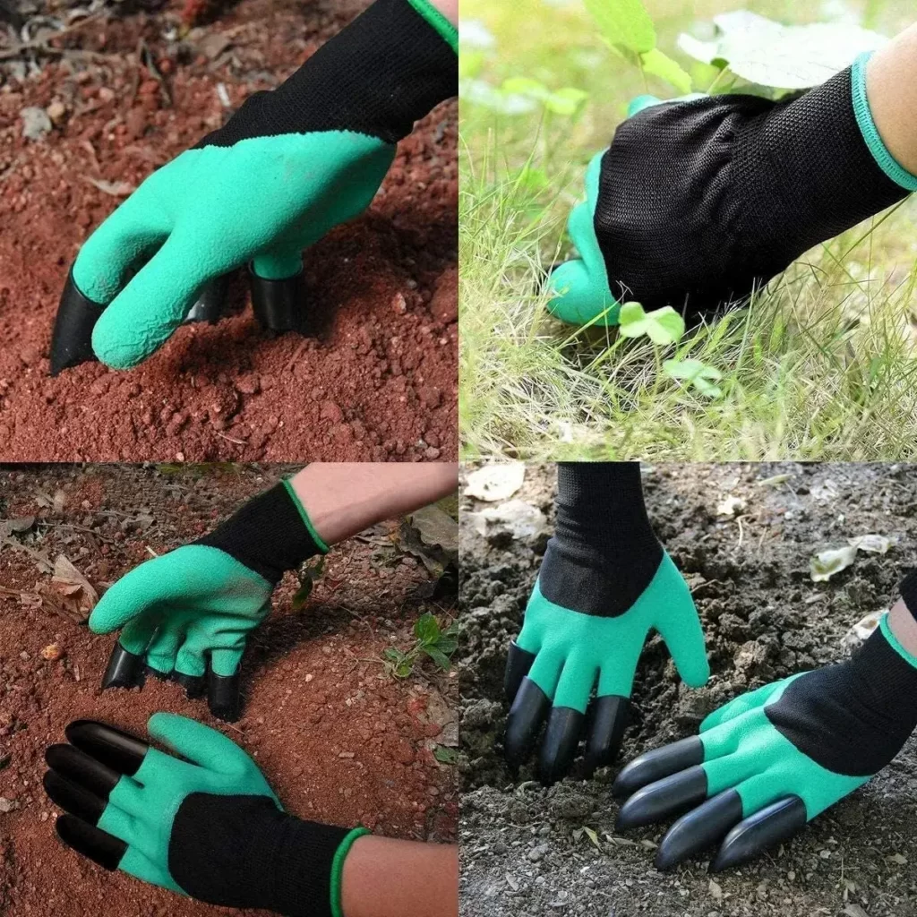 garden gloves with claws for digging

