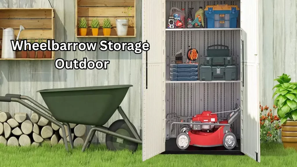 wheelbarrow storage outdoor